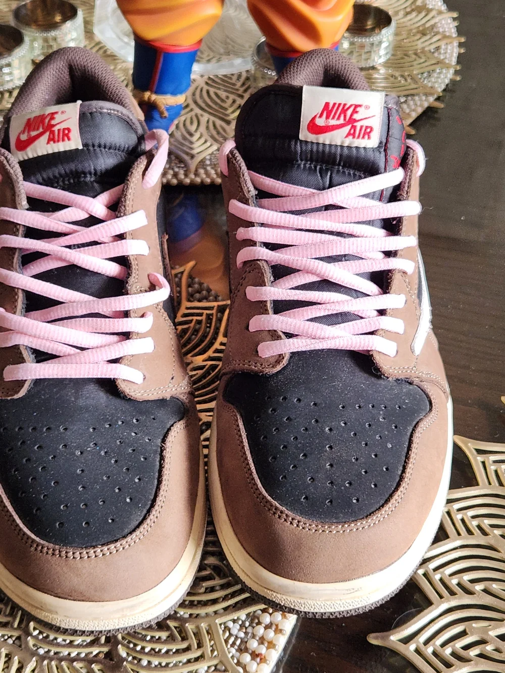Nike Air Jordan 1 Low OG Travis Scott Brown Black Pink CQ4277-001 Sneakers NoBox
